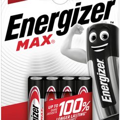 Batterie Alkali Energizer Max AAA LR03 1.5V Blister à 4 Stück