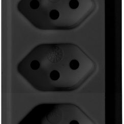 Steckdosenleiste cleverLINE 5×T13 schwarz 1.5m H05VV-F 3×1mm² mit Schalter