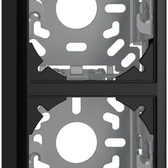 Kappe mit Grundplatte 2x54mm schwarz für Kombination FX vertikal/horizontal