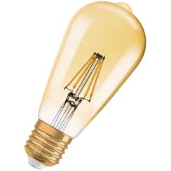 LED-Lampe 1906 EDISON E27, 2.8W, 240V, 2400K, Ø64×145mm, gold, klar