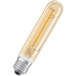 LED-Lampe 1906 TUBULAR E27, 2.8W, 240V, 2400K, Ø28.5×138mm, gold, klar