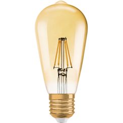 LED-Lampe 1906 EDISON E27, 7W, 240V, 2400K, Ø64x145mm, gold, klar, DIM