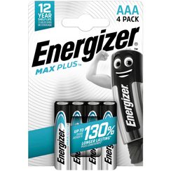 Batterie Alkali Energizer Max Plus AAA LR03 1.5V Blister à 4 Stück