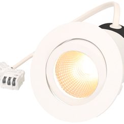 EB-LED-Spot Disc230 7W 230V 570lm 3000K Loch-Ø68mm weiss 36°