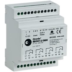 REG-Thermostataktor Omnio REGH12/08M 8-Kanal 12VDC 8S 230VAC 6A, 4TE