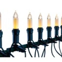 LED Candle Light, 16LED ww 15m, 4.8W  green cable