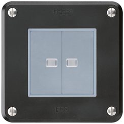 UP-Druckschalter robusto IP55 Schema 3+3 2×beleuchtet schwarz für Kombination