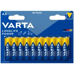 Batterie Alkali VARTA Longlife Power AA Blister à 20Stück