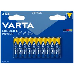 Varta Longlife Power AAA Micro LR03 Alkali 20er Bli