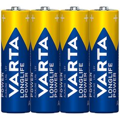 Batterie Alkali Varta Longlife Power AA 4 Stück foliert