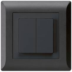 UP-Druckschalter, 1/3+3/1L, schwarz kallysto.line, 10A, 92x92mm